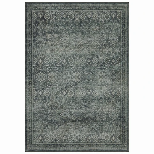 Dywan vintage INKA Oriental z Efektem Postarzenia Zielony 120 cm x 170 cm - Nowoczesne fasony do salonu i pokoju