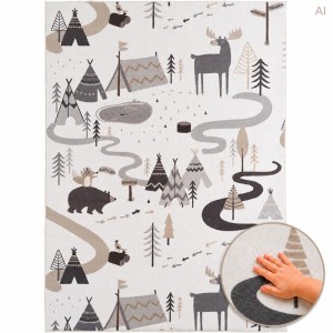 Dywan dziecięcy Coco Tipi Leśna Przygoda kremowy 80 cm x 150 cm