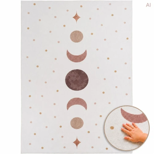 Dywan dziecięcy Coco Fazy Księżyca kremowy 160 cm x 230 cm - Nowoczesne fasony do salonu i pokoju