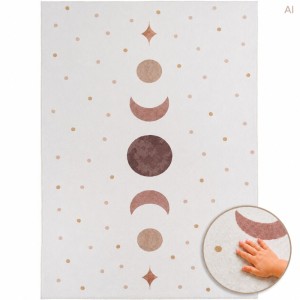 Dywan dziecięcy Coco Fazy Księżyca kremowy 140 cm x 200 cm