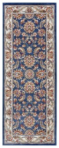 Dywan Luxor Perski Florystyczny niebiesko - kremowy 80 cm x 240 cm