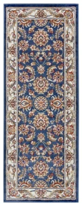 Dywan Luxor Perski Florystyczny niebiesko - kremowy 80 cm x 240 cm