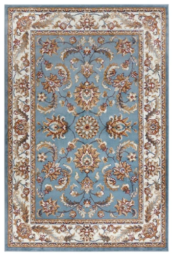 Dywan Luxor Perski Florystyczny miętowo - kremowy 57 cm x 90 cm - Nowoczesne fasony do salonu i pokoju
