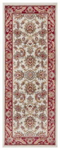 Dywan Luxor Perski Florystyczny kremowo - czerwony 80 cm x 240 cm