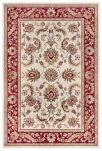 Dywan Luxor Perski Florystyczny kremowo - czerwony 120 cm x 170 cm