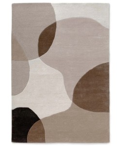 Dywan wełniany Dune ręcznie tkany Łagodne Formy Beżowo-Brązowy 240x340 cm