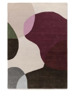 Dywan wełniany Dune ręcznie tkany Łagodne Formy Śliwka 300x400 cm