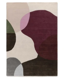 Dywan wełniany Dune ręcznie tkany Łagodne Formy Śliwka 300x400 cm