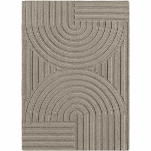 Dywan nowoczesny Pompei 3D szaro-beżowy 80 cm x 150 cm