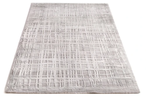 Dywan Akrylowy Clamente Vintage Płótno Szary 160 cm x 230 cm - Nowoczesne fasony do salonu i pokoju