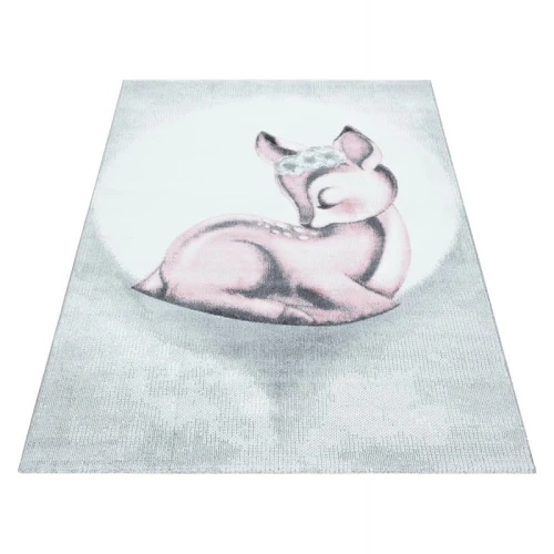 Dywan dziecięcy Bambi różowy 80 cm x 150 - Nowoczesne fasony do salonu i pokoju