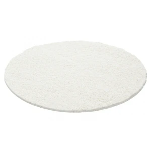 Dywan shaggy  kremowy 80 cm x 80 cm koło