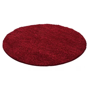 Dywan Shaggy Czerwony 120 cm x 120 cm koło