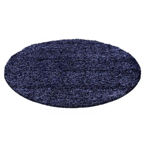 Dywan Shaggy Granatowy  200 cm x 200 cm koło
