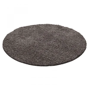 Dywan shaggy Jasny Brąz 80 cm x 80 cm koło