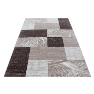 Dywan nowoczesny Parma kwadraty brązowy 80 cm x 150 cm
