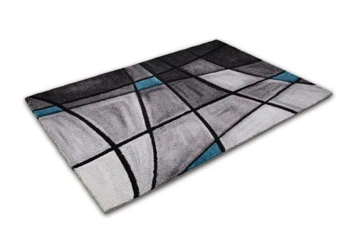 Dywan Diamond Illusion szaro-niebieski 80 cm x 150 cm - Nowoczesne fasony do salonu i pokoju