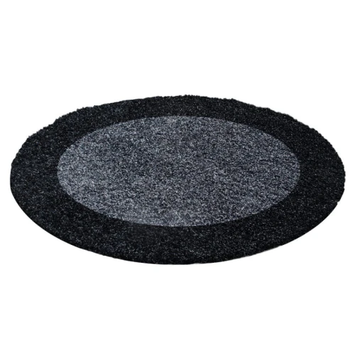 Dywan Shaggy Life antracyt 200 cm x 200 cm koło - Nowoczesne fasony do salonu i pokoju