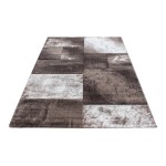 Dywan nowoczesny Hawaii Kwadraty beżowo-szary 80 cm x 150 cm
