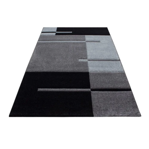 Dywan nowoczesny Hawaii szaro-czarny 160 cm x 230 cm - Nowoczesne fasony do salonu i pokoju