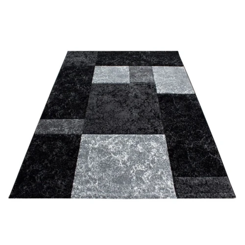 Dywan nowoczesny Hawaii czarno-szary 200 cm x 290 cm - Nowoczesne fasony do salonu i pokoju